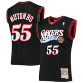 NBA Dikembe Mutombo Philadelphia 76ers Hardwood Classics Swingman Jersey - Black