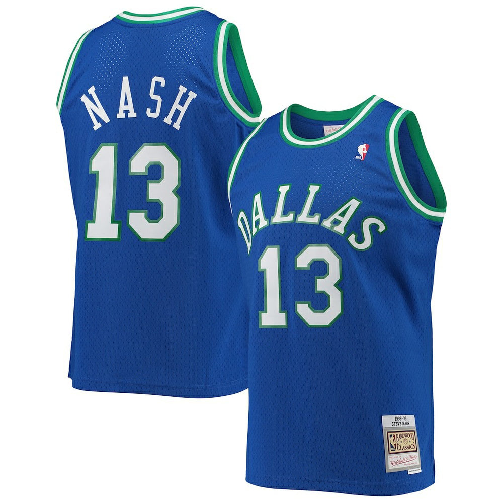 NBA Steve Nash Dallas Mavericks 1998/99 Hardwood Classics Swingman Jersey sale - Blue