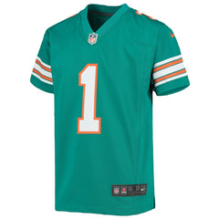 Tua Tagovailoa Miami Dolphins Youth Game Jersey Aqua