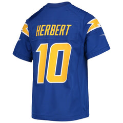 NFL Justin Herbert Los Angeles Chargers Youth Game Jersey - Royal