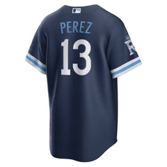 MLB Salvador Perez Kansas City Royals Nike City Connect Replica Player Jersey - Navy