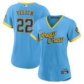 MLB Christian Yelich Milwaukee Brewers Nike Women's City Connect Replica Player Jersey - Powder Blue