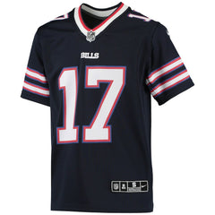 NFL Josh Allen Buffalo Bills Youth Inverted Team Game Jersey - Navy