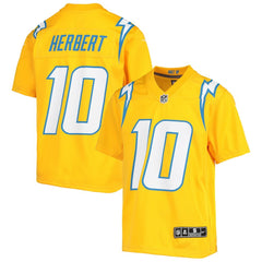 NFL Justin Herbert Los Angeles Chargers Youth Inverted Team Game Jersey - Gold