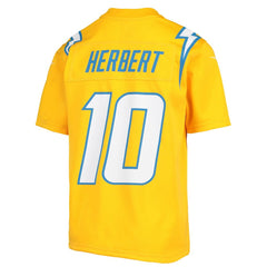 NFL Justin Herbert Los Angeles Chargers Youth Inverted Team Game Jersey - Gold
