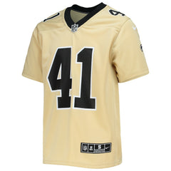 NFL Alvin Kamara New Orleans Saints Youth Inverted Team Game Jersey - Gold