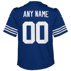 NFL Indianapolis Colts Youth Alternate Custom Game Jersey - Royal