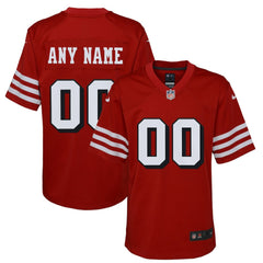NFL San Francisco 49ers Youth Alternate Custom Game Jersey - Scarlet