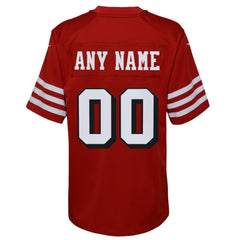 NFL San Francisco 49ers Youth Alternate Custom Game Jersey - Scarlet