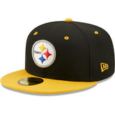 Pittsburgh Steelers New Era Flipside 2Tone 59FIFTY Fitted Hat Black/Gold