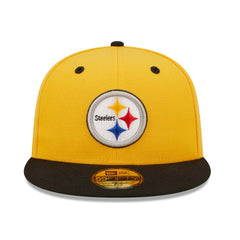 Pittsburgh Steelers New Era Flipside 2Tone 59FIFTY Fitted Hat Gold/Black