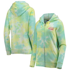 Tampa Bay Buccaneers New Era Women's Ice-Dye Full-Zip Hoodie White