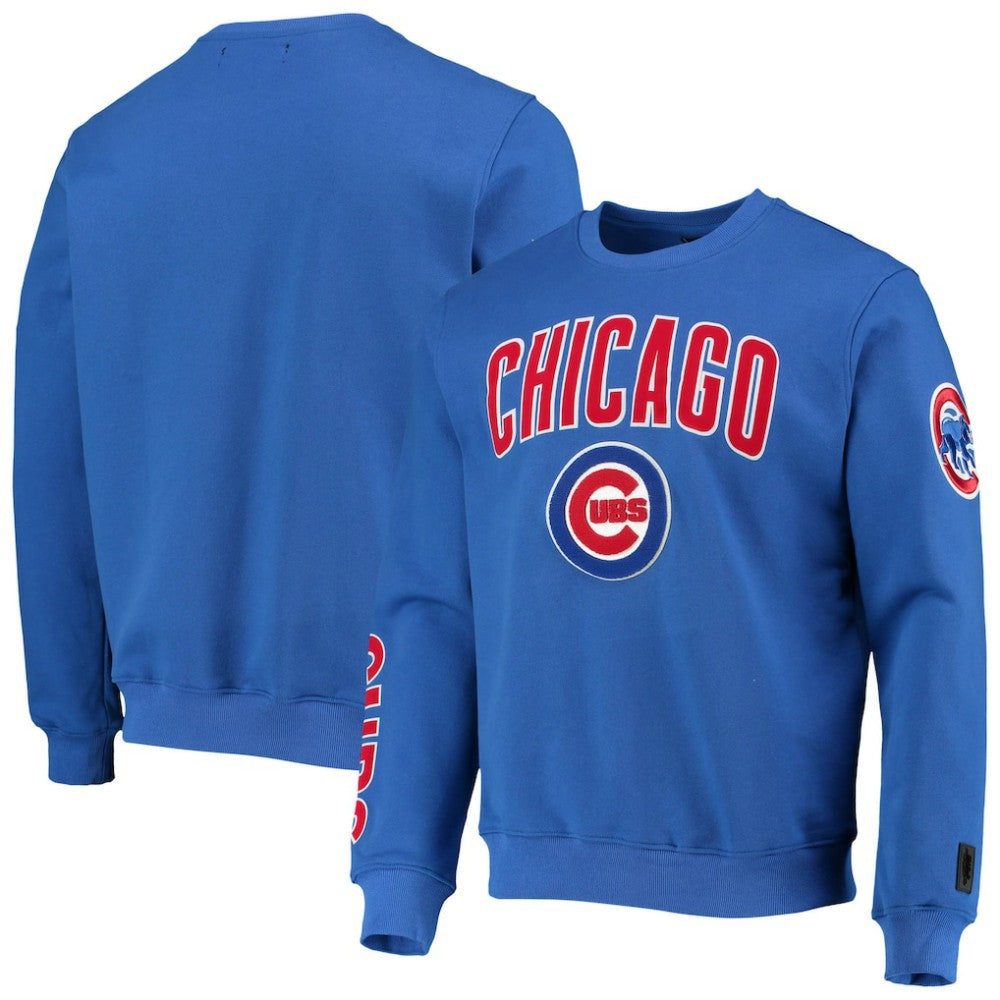 Chicago Cubs Pro Standard Stacked Logo Pullover Sweatshirt - Royal Pullover