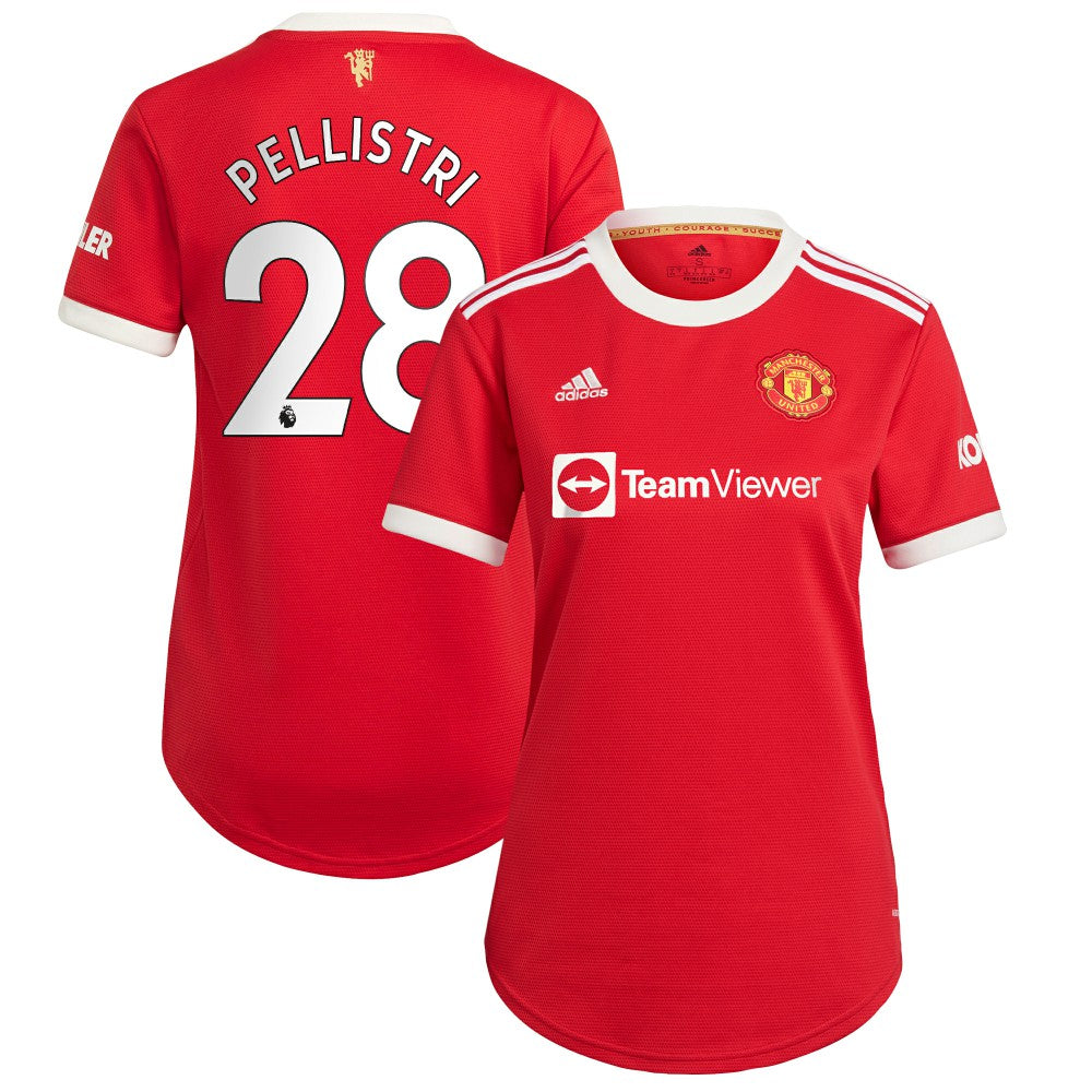 Facundo Pellistri Manchester United Women's 2021/22 Home Replica Player Jersey Red shop