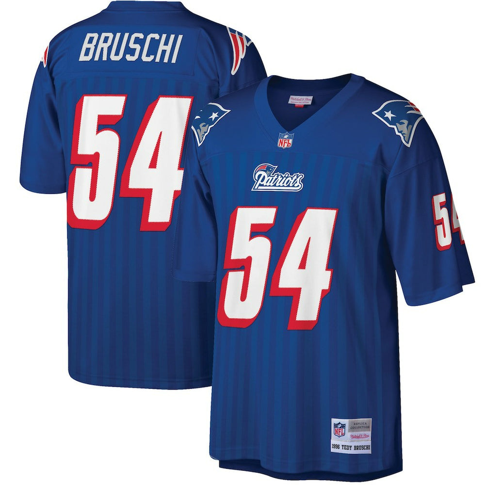 NFL Tedy Bruschi New England Patriots Big & Tall 1996 Retired Player Replica Jersey - Royal discount