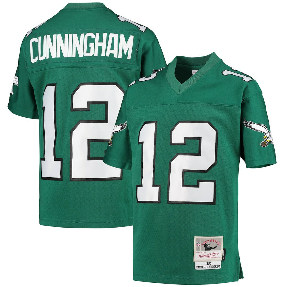 NFL Randall Cunningham Philadelphia Eagles Youth 1990 Retired Player Legacy Jersey - Kelly Green on sale