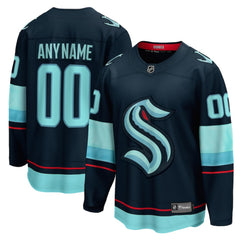 NHL Seattle Kraken Fanatics Home Breakaway Custom Jersey - Deep Sea Blue