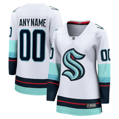 NHL Seattle Kraken Fanatics Women's Away Breakaway Custom Jersey - White