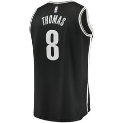Cam Thomas Brooklyn Nets 2021 NBA Draft First Round Pick Fast Break Replica Jersey Black Icon Edition
