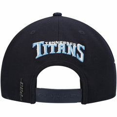 Tennessee Titans Pro Standard Script Wordmark Snapback Hat Navy