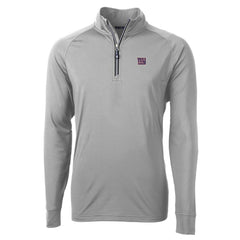 New York Giants Cutter & Buck Adapt Eco Knit Quarter-Zip Pullover Jacket Gray