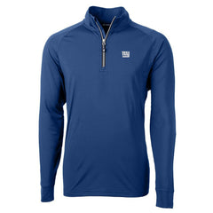 New York Giants Cutter & Buck Adapt Eco Knit Quarter-Zip Pullover Jacket Royal
