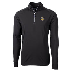 Minnesota Vikings Cutter & Buck Adapt Eco Knit Quarter-Zip Pullover Jacket Black