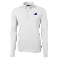 Buffalo Bills Cutter & Buck Virtue Eco Pique Recycled Quarter-Zip Pullover Jacket White