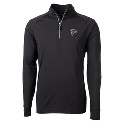 Atlanta Falcons Cutter & Buck Big & Tall Adapt Eco Knit Quarter-Zip Pullover Jacket Black