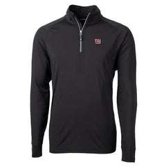 New York Giants Cutter & Buck Big & Tall Adapt Eco Knit Quarter-Zip Pullover Jacket Black