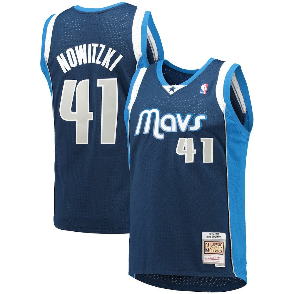 NBA Dirk Nowitzki Dallas Mavericks 2011/12 Hardwood Classics Swingman Jersey sale - Navy