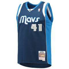 NBA Dirk Nowitzki Dallas Mavericks 2011/12 Hardwood Classics Swingman Jersey sale - Navy