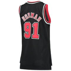NBA Dennis Rodman Chicago Bulls Women's Hardwood Classics Swingman Jersey sale - Black