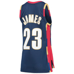 NBA LeBron James Cleveland Cavaliers Women's Hardwood Classics Swingman Jersey sale - Navy