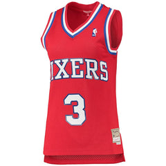NBA Allen Iverson Philadelphia 76ers Women's 2002/03 Hardwood Classics Swingman Jersey - Red