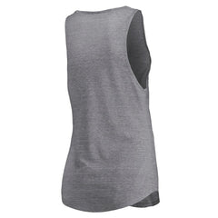Brooklyn Nets Women's Quality Time Open Scoop Neck Tri-Blend Tank Top Heathered Gray