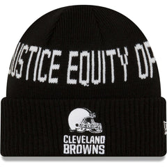 Cleveland Browns New Era Team Social Justice Cuffed Knit Hat Black