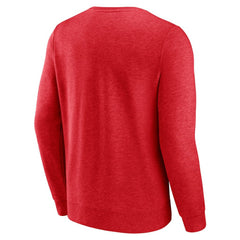 Washington Nationals Fanatics Classic Move Pullover Sweatshirt - Heathered Red Pullover