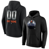NHL,Custom Edmonton Oilers Personalized Midnight Mascot Logo Pullover Hoodie - Black