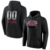 NHL,Custom Montreal Canadiens Personalized Midnight Mascot Logo Pullover Hoodie - Black