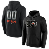 NHL,Custom Philadelphia Flyers Personalized Midnight Mascot Logo Pullover Hoodie - Black