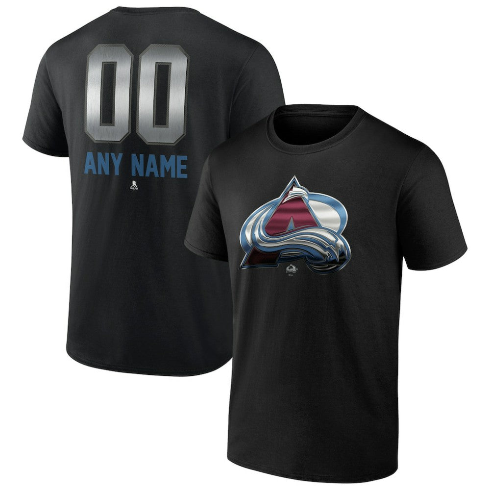 NHL,Custom Colorado Avalanche Personalized Midnight Mascot Logo T-Shirt - Black