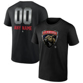 NHL,Custom Florida Panthers Personalized Midnight Mascot Logo T-Shirt - Black