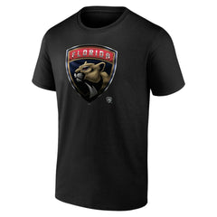 NHL,Custom Florida Panthers Personalized Midnight Mascot Logo T-Shirt - Black