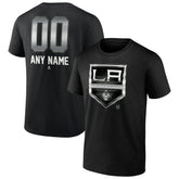 NHL,Custom Los Angeles Kings Personalized Midnight Mascot Logo T-Shirt - Black