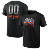 NHL,Custom New York Islanders Personalized Midnight Mascot Logo T-Shirt - Black