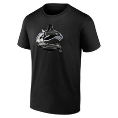 NHL,Custom Vancouver Canucks Personalized Midnight Mascot Logo T-Shirt - Black