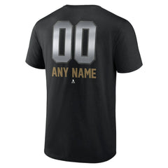 NHL,Custom Vegas Golden Knights Personalized Midnight Mascot Logo T-Shirt - Black