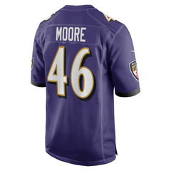 NFL Nick Moore Baltimore Ravens Game Jersey - Purple
