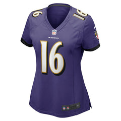 NFL Tylan Wallace Baltimore Ravens Women's Game Jersey - Purple